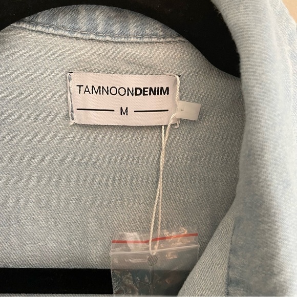 Tamnoon Denim.. Short Sleeve Short Romper, NWT Size M - Picture 6 of 13